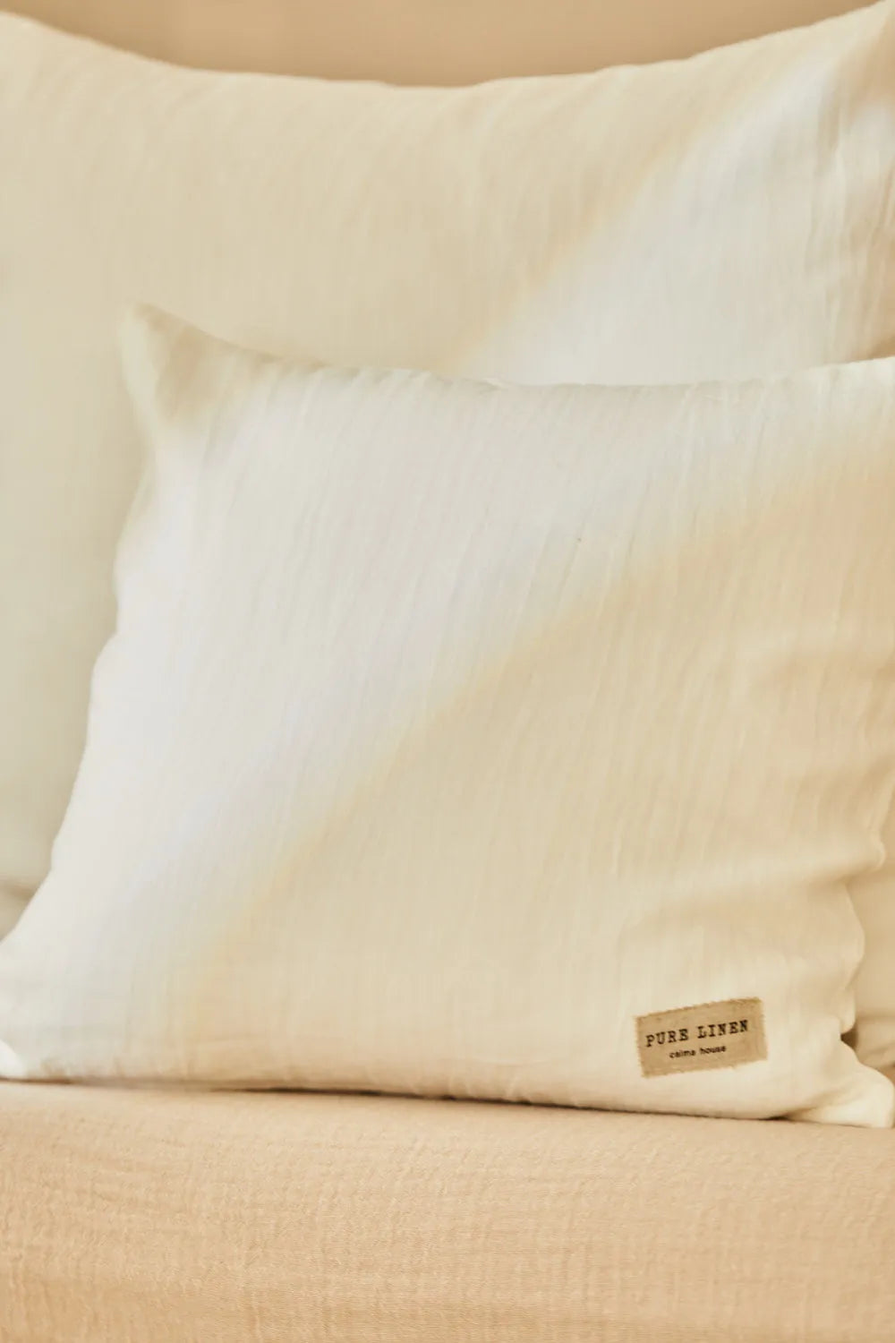 Funda de cojín cruda 100% Lino-Calma House
