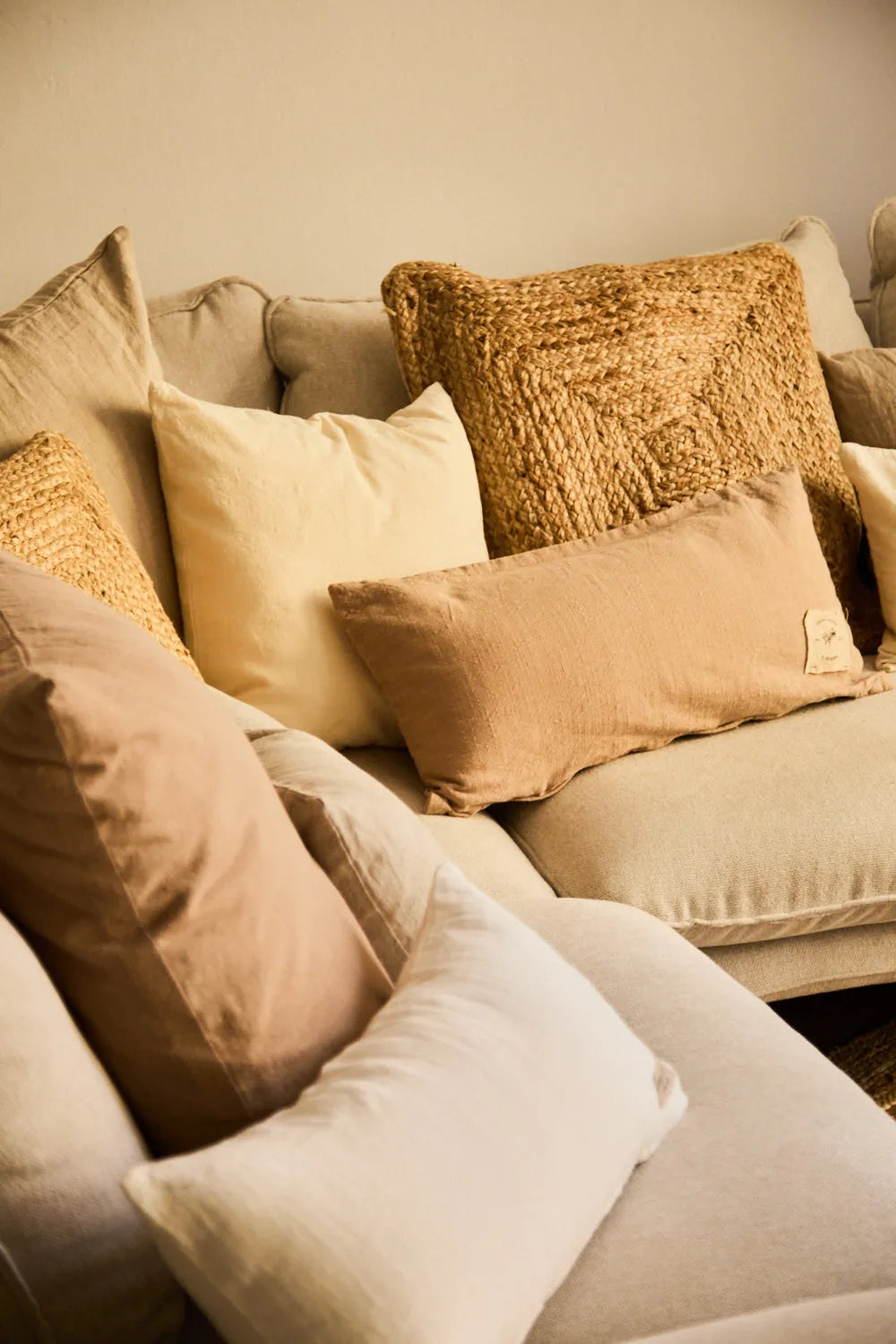 Funda de cojín cruda Gavema-Calma House