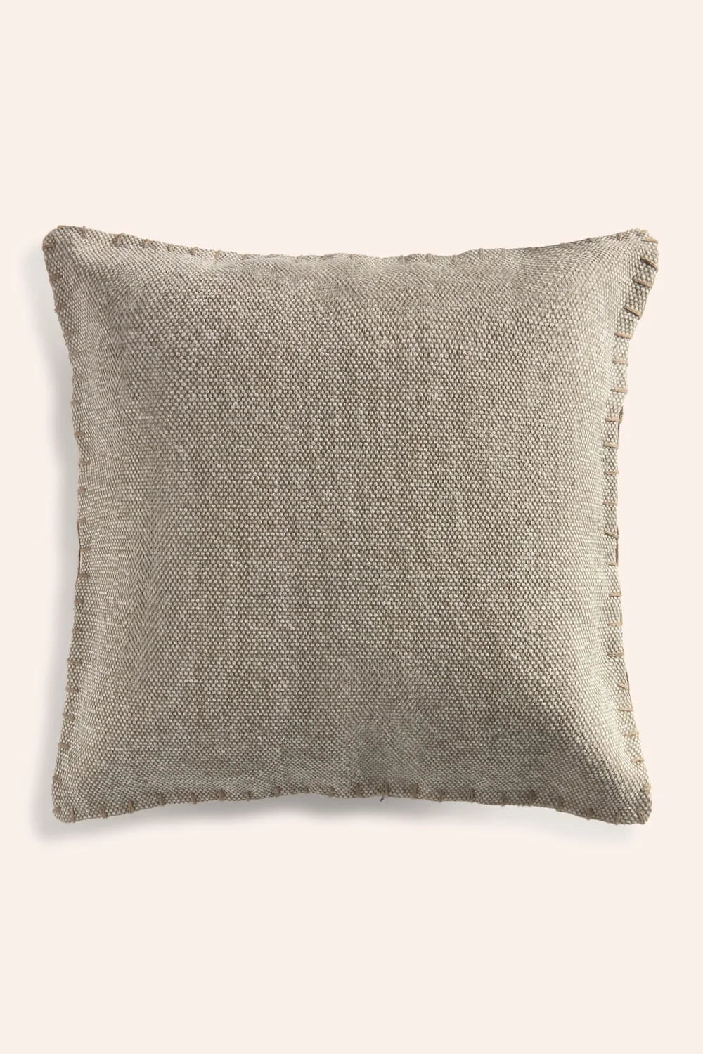 Funda de cojín de algodón dhurrie beige Asana-Calma House