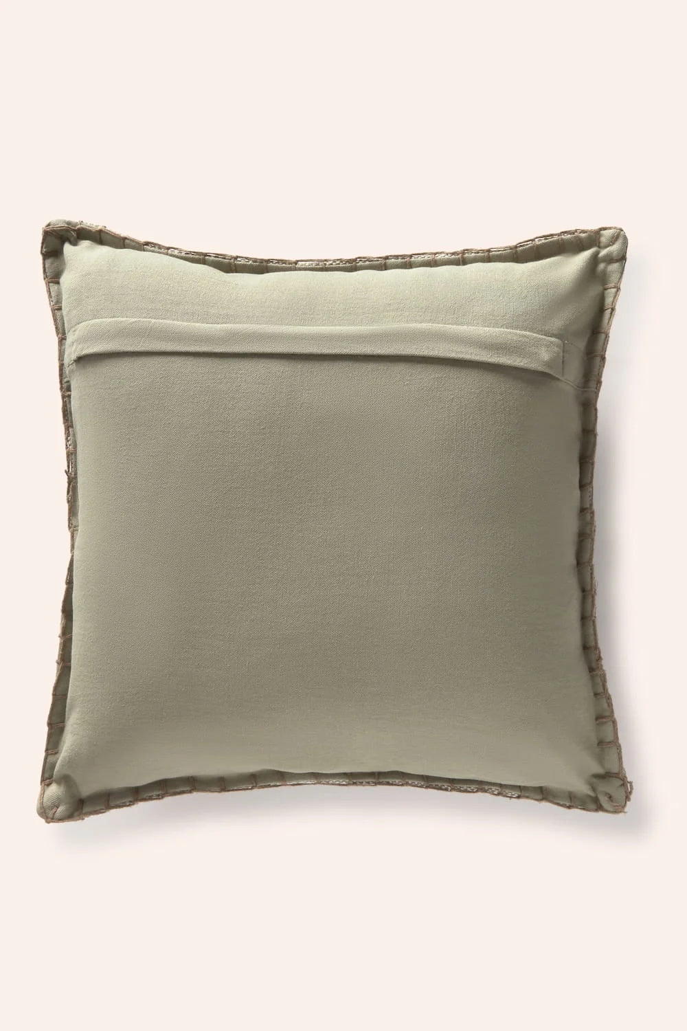 Funda de cojín de algodón dhurrie beige Asana-Calma House