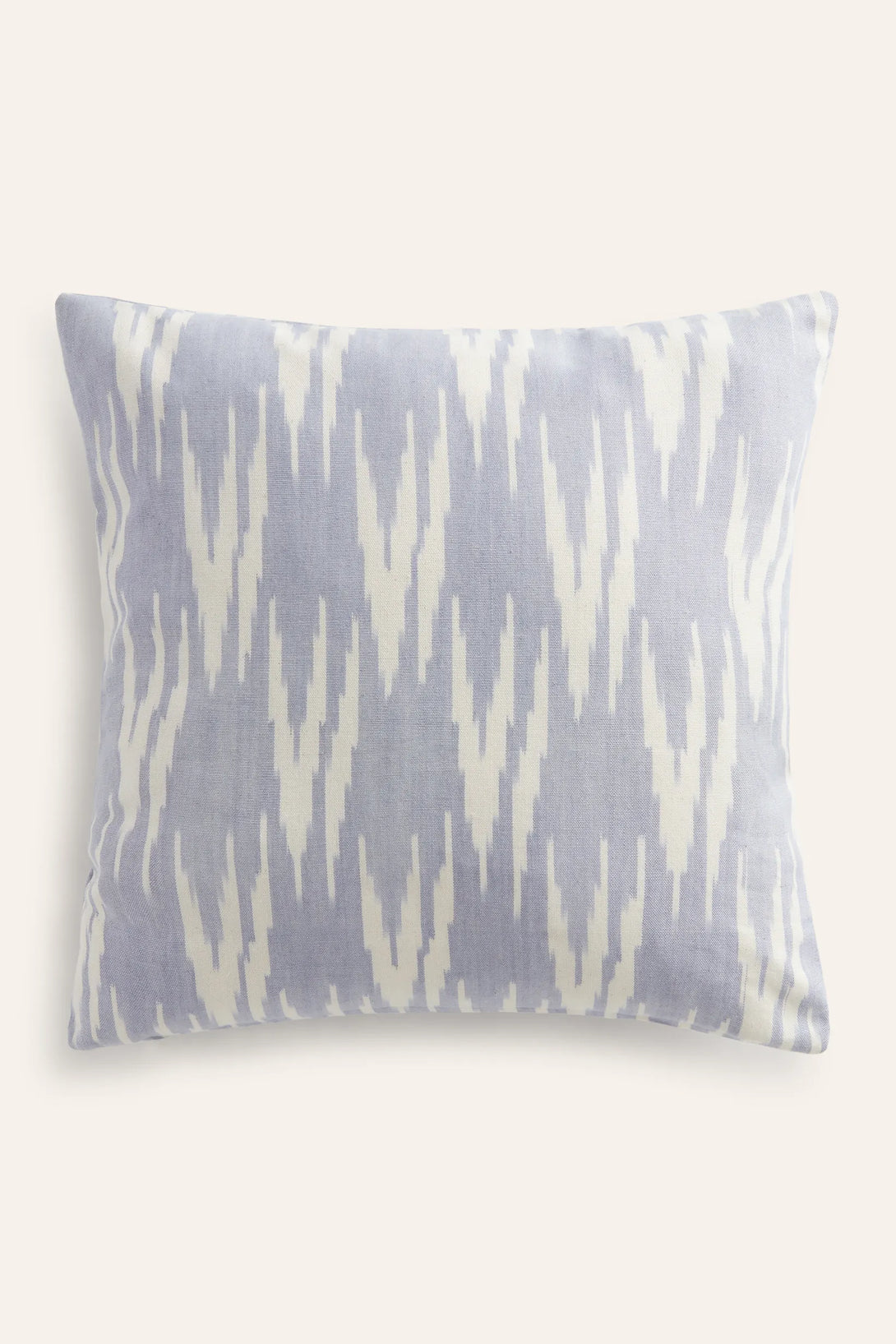 Funda de cojín de algodón ikat azul Trani-Calma House