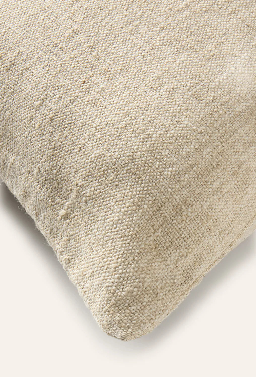 Funda de cojín de lino y algodón beige Arga-Calma House