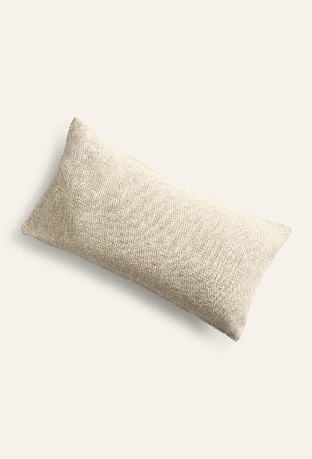 Funda de cojín de lino y algodón beige Arga-Calma House