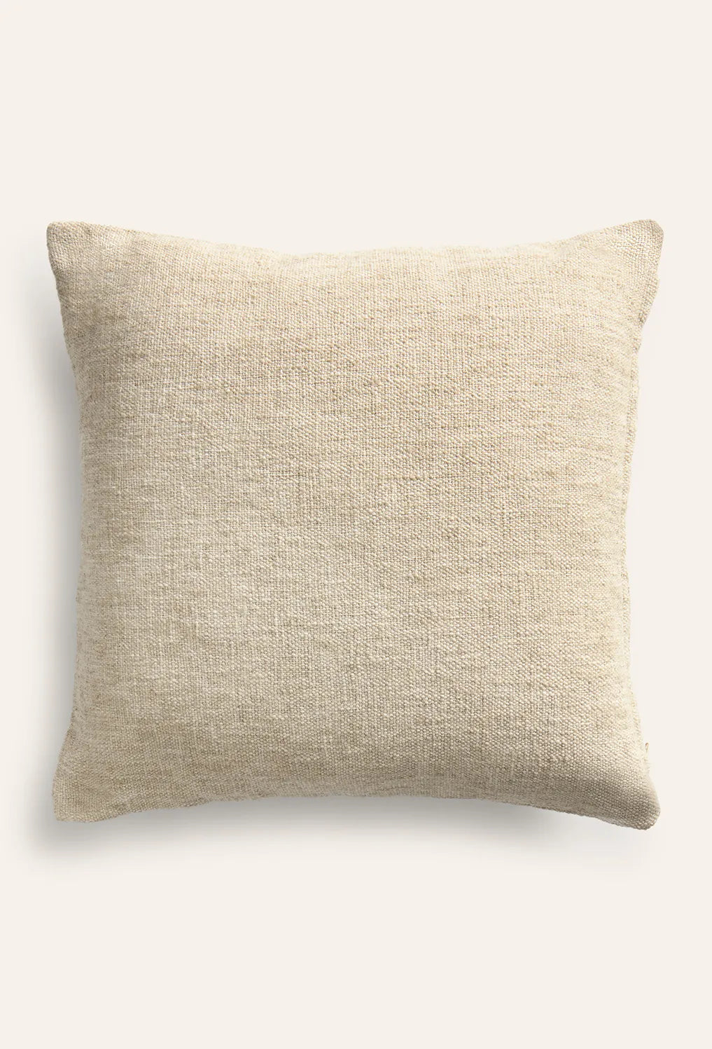 Funda de cojín de lino y algodón beige Arga-Calma House