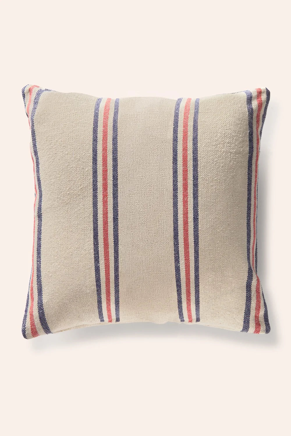 Funda de cojín grande de 80cm. a rayas azules y rojas Mont-Calma House
