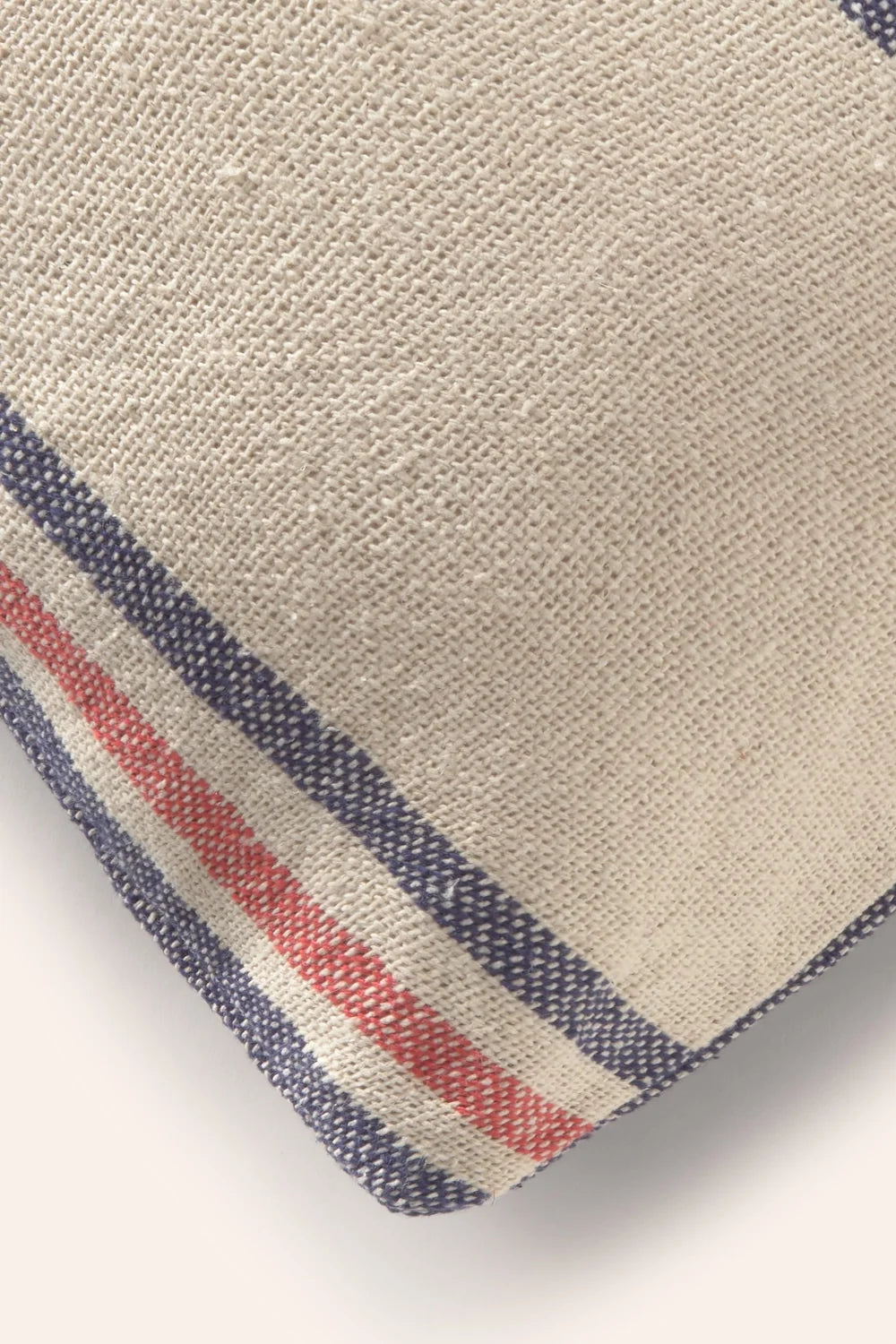 Funda de cojín grande de 80cm. a rayas azules y rojas Mont-Calma House