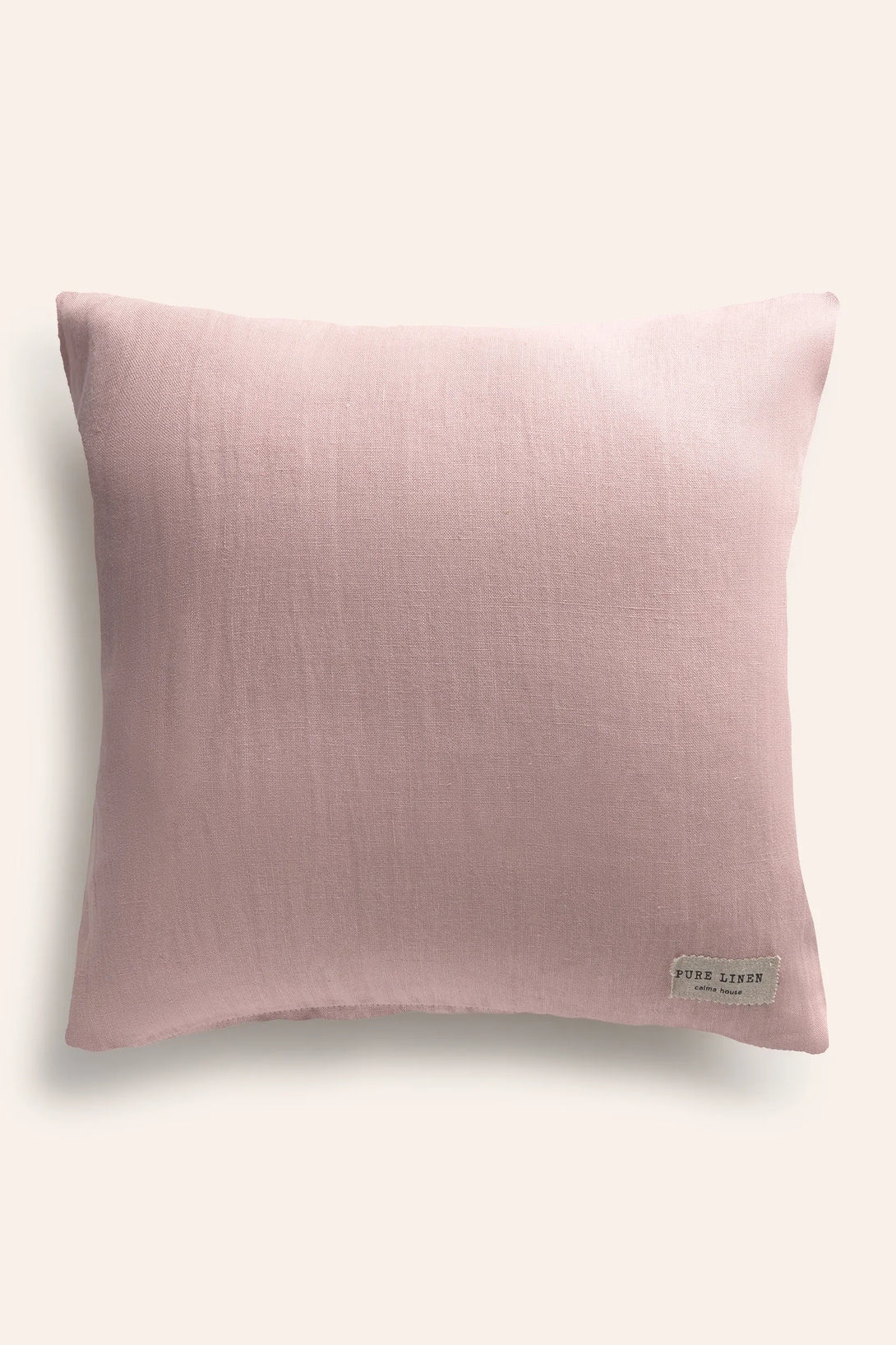 Funda de cojín rosa 100% Lino-Calma House