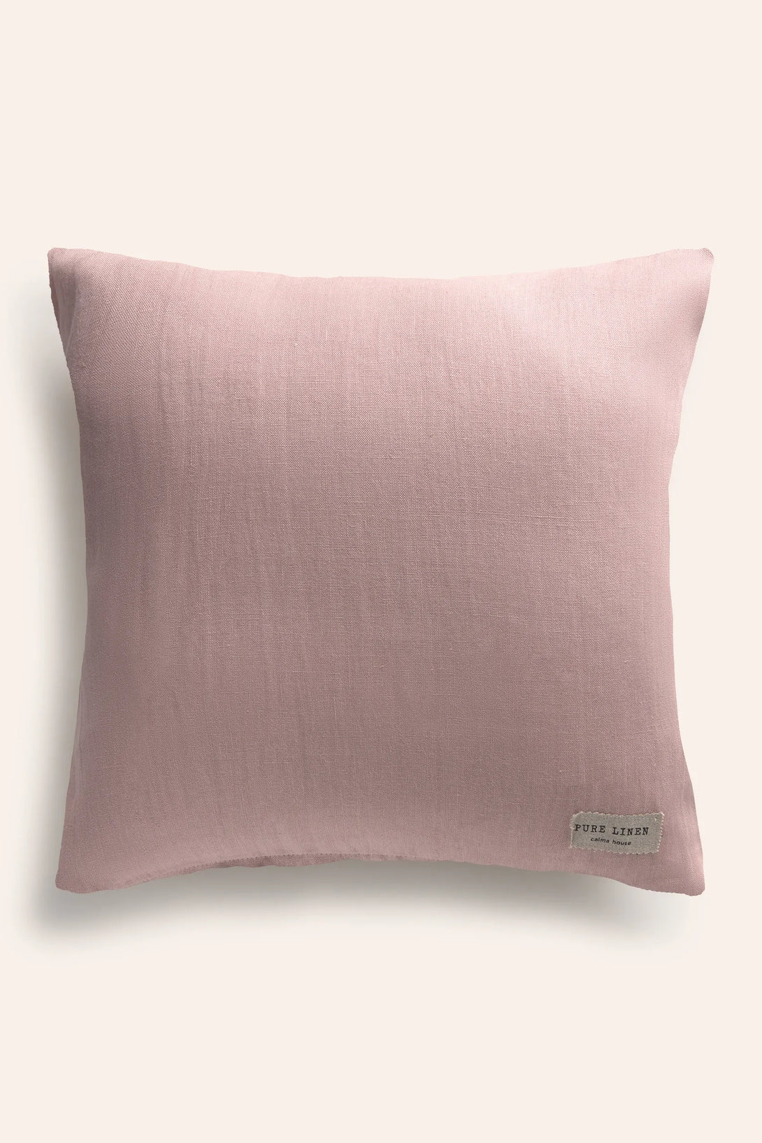 Funda de cojín rosa 100% Lino-Calma House