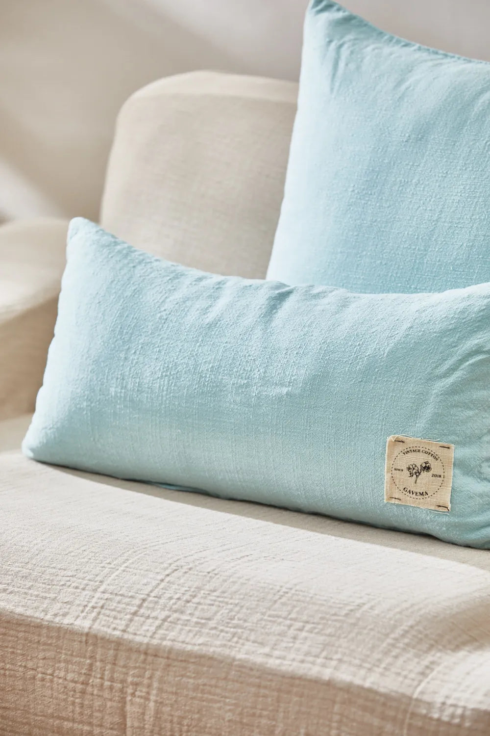 Funda de cojín turquesa Gavema-Calma House