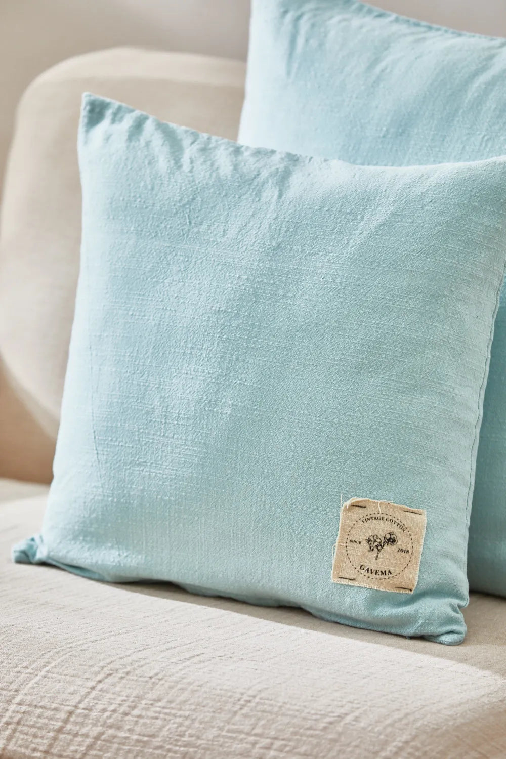 Funda de cojín turquesa Gavema-Calma House