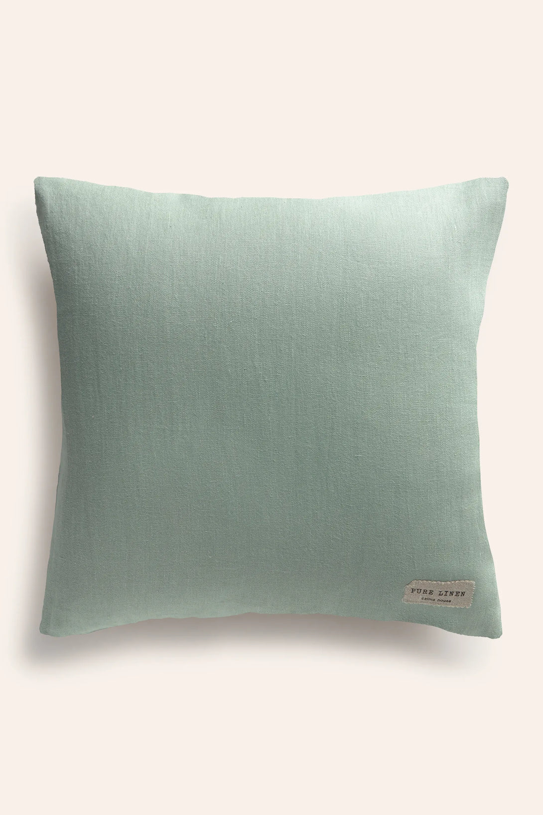 Funda de cojín verde 100% Lino-Calma House