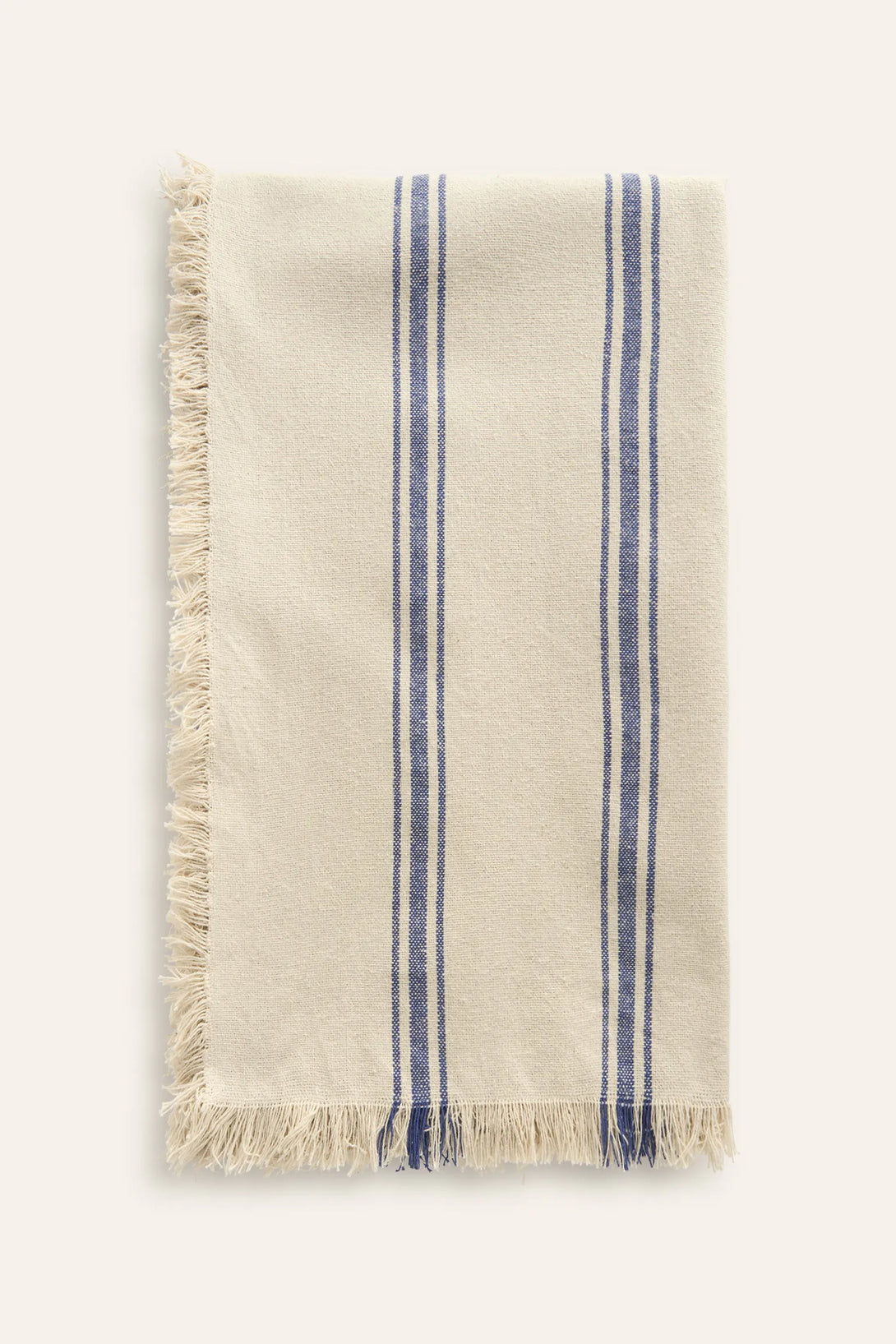 Funda de sofá con raya tejida azul Bari-Calma House