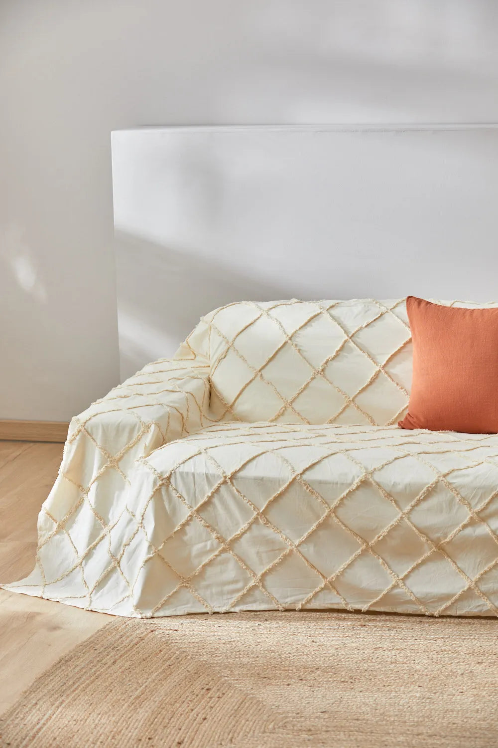 Funda de sofá con tufting crudo Royal-Calma House