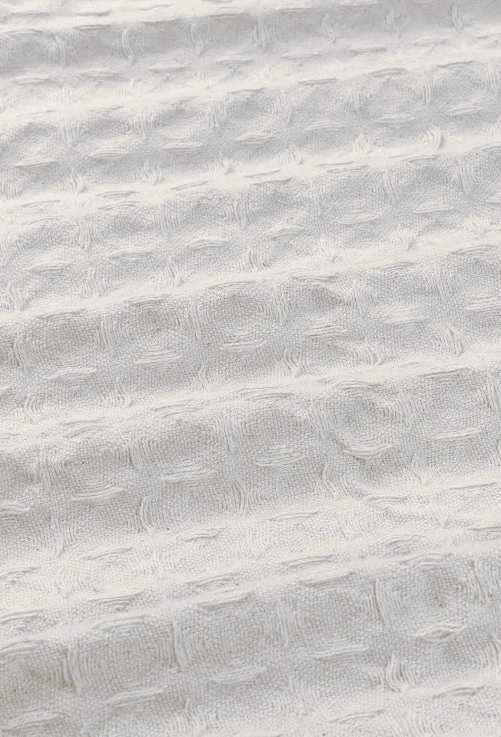 Funda de sofá de algodón nido de abeja blanco Panal-Calma House