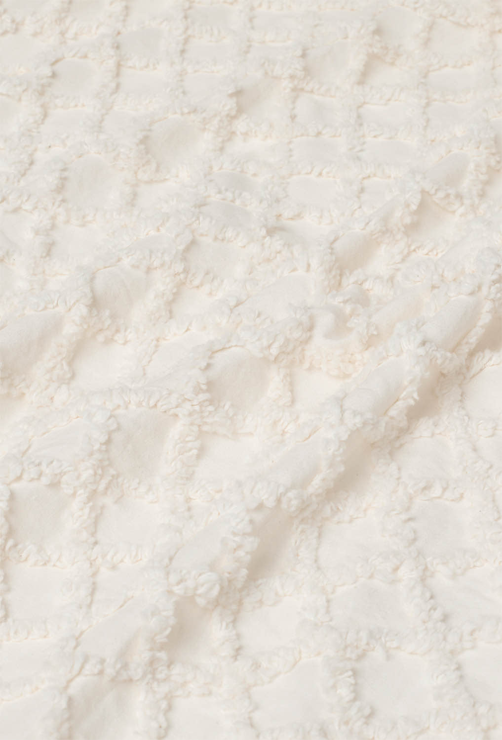 Funda nórdica de algodón + juego de almohada con relieve de rombos crudo Royal-Calma House