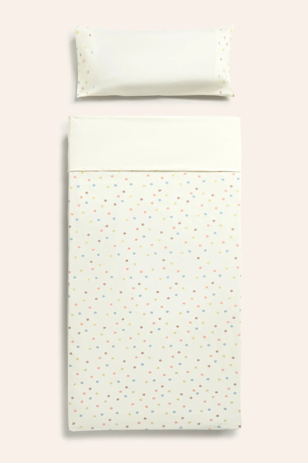 Funda nórdica de cuna + juego de almohada con estrampado de estrellas Star-Calma House