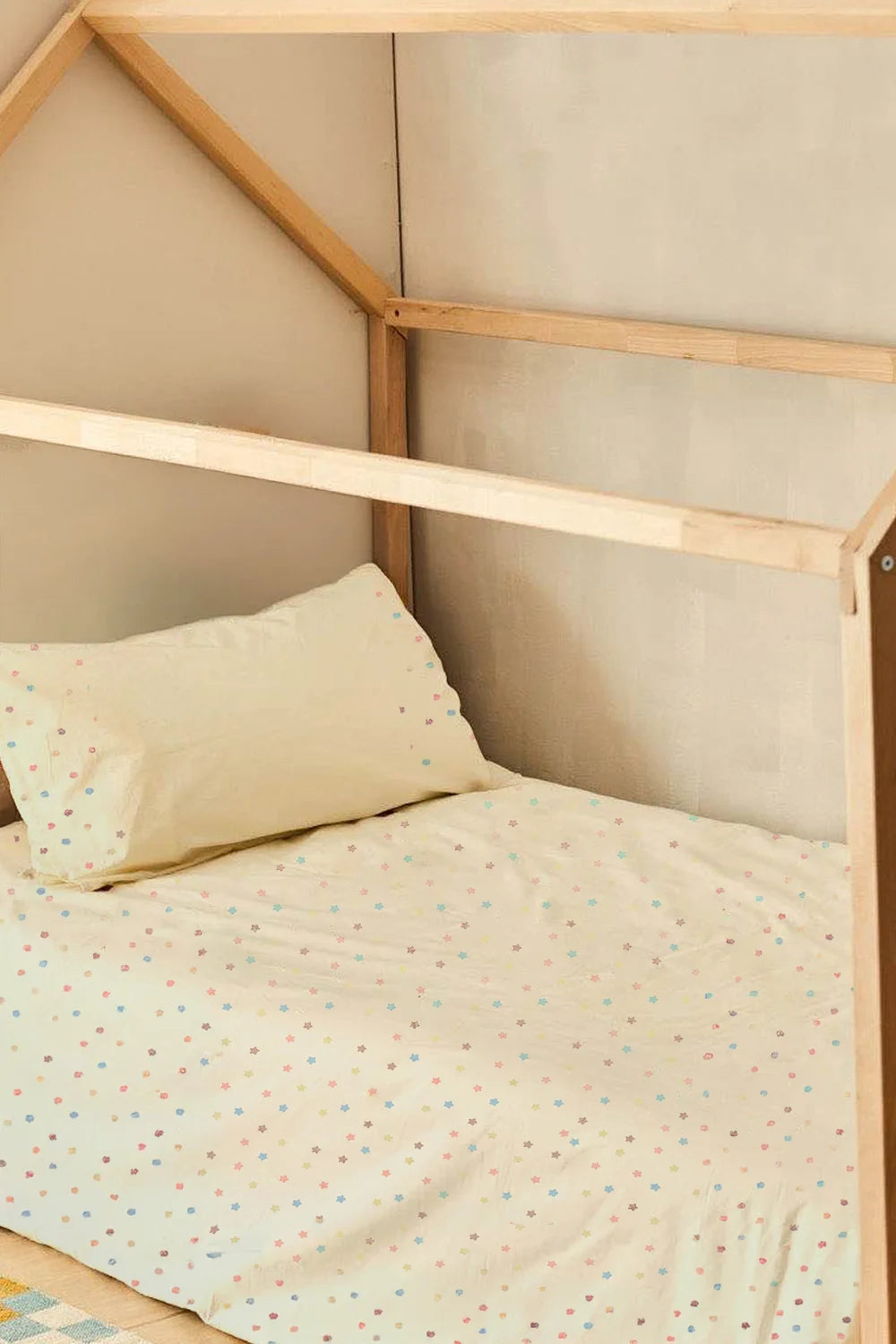 Funda nórdica intantil + juego de almohada con estrampado de estrellas Star-Calma House