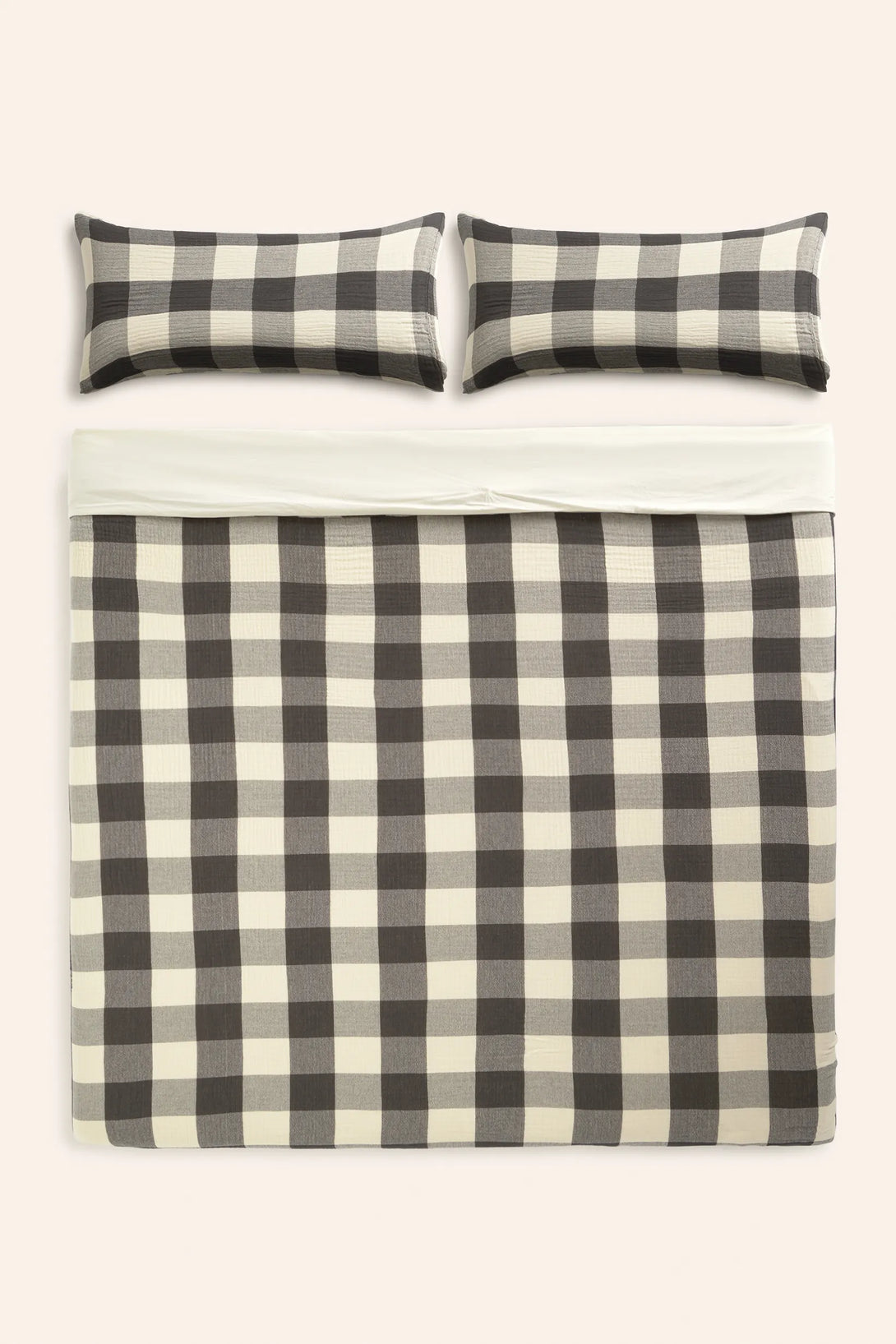 Funda nórdica + juego de almohada de muselina vichy Oslo-Calma House