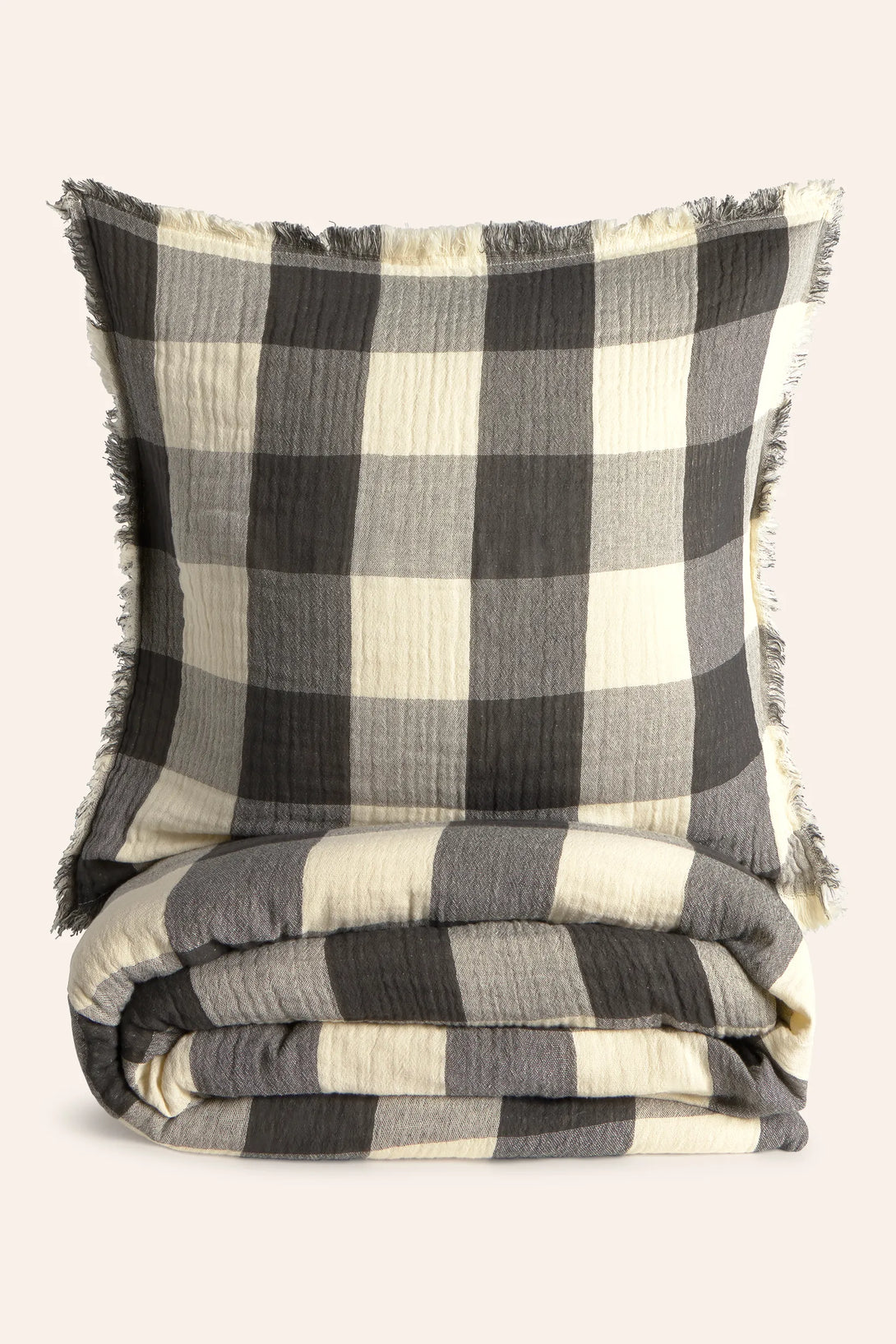 Funda nórdica + juego de almohada de muselina vichy Oslo-Calma House