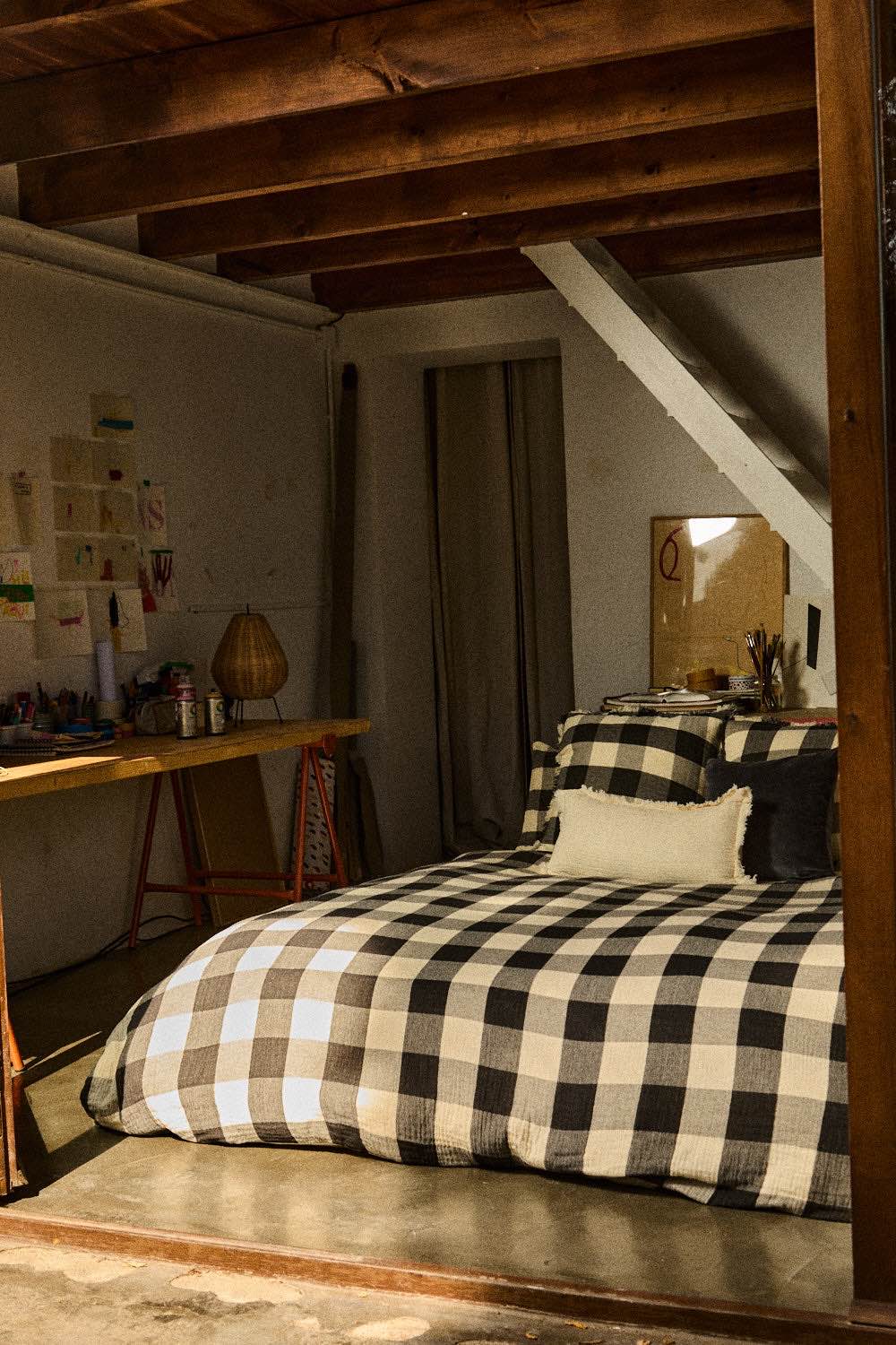 Funda nórdica + juego de almohada de muselina vichy Oslo-Calma House