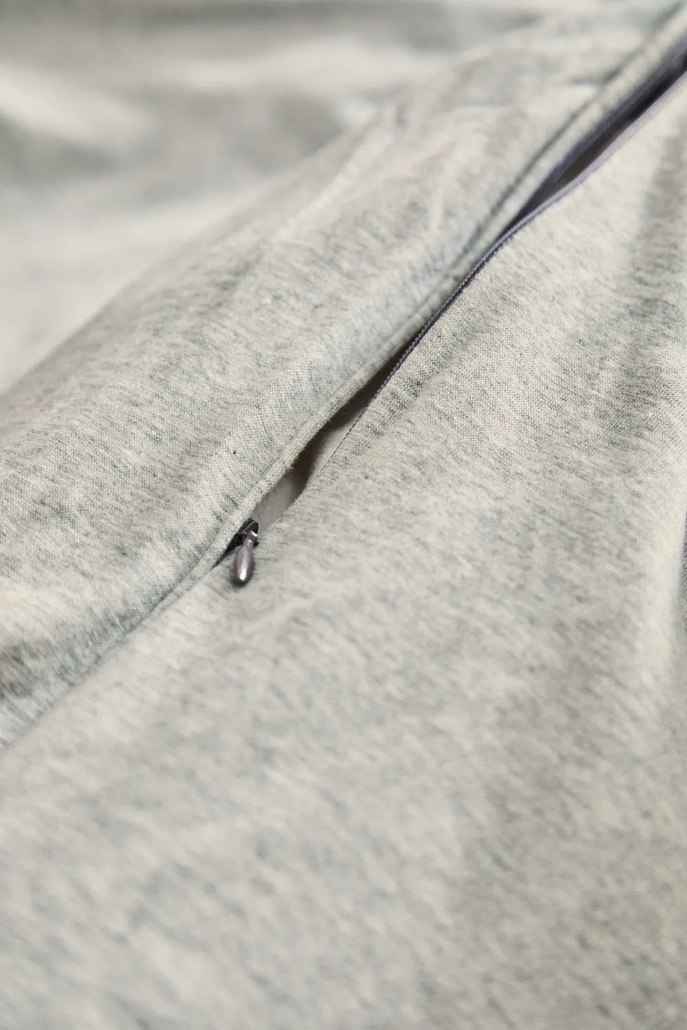 Funda nórdica + juego de almohada de punto gris Jersey-Calma House