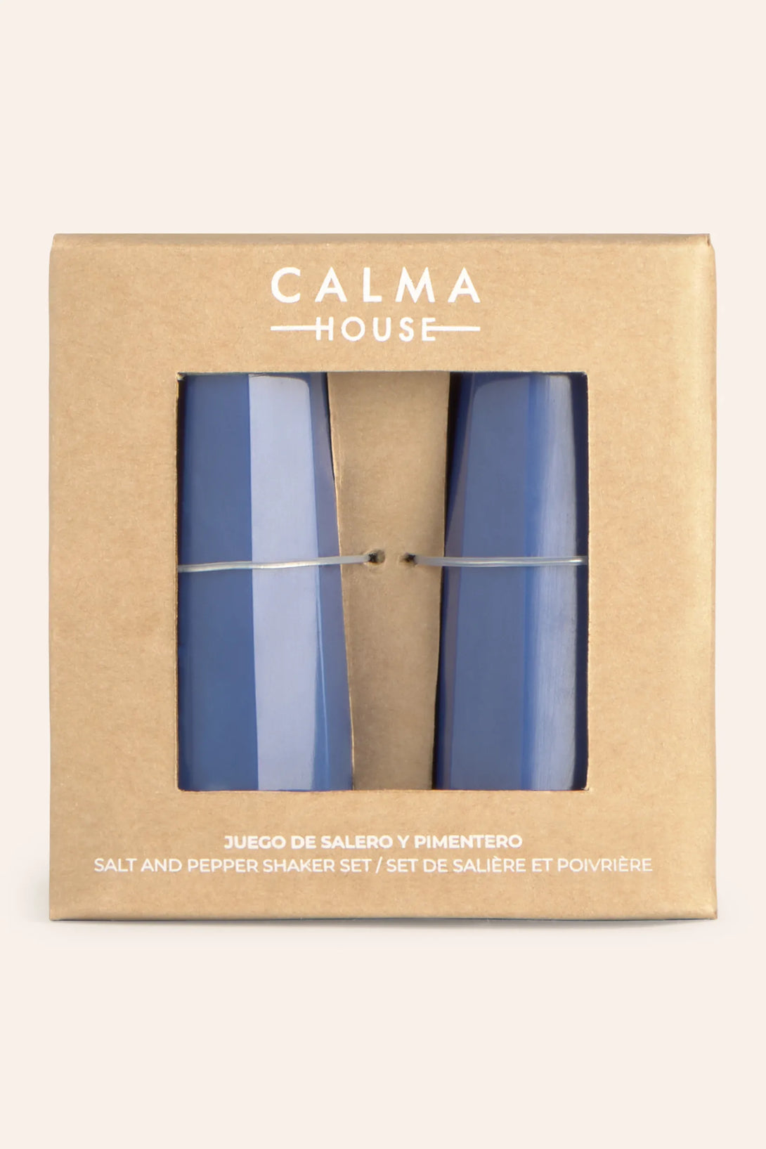 Juego de salero y pimienta azul Mango-Calma House