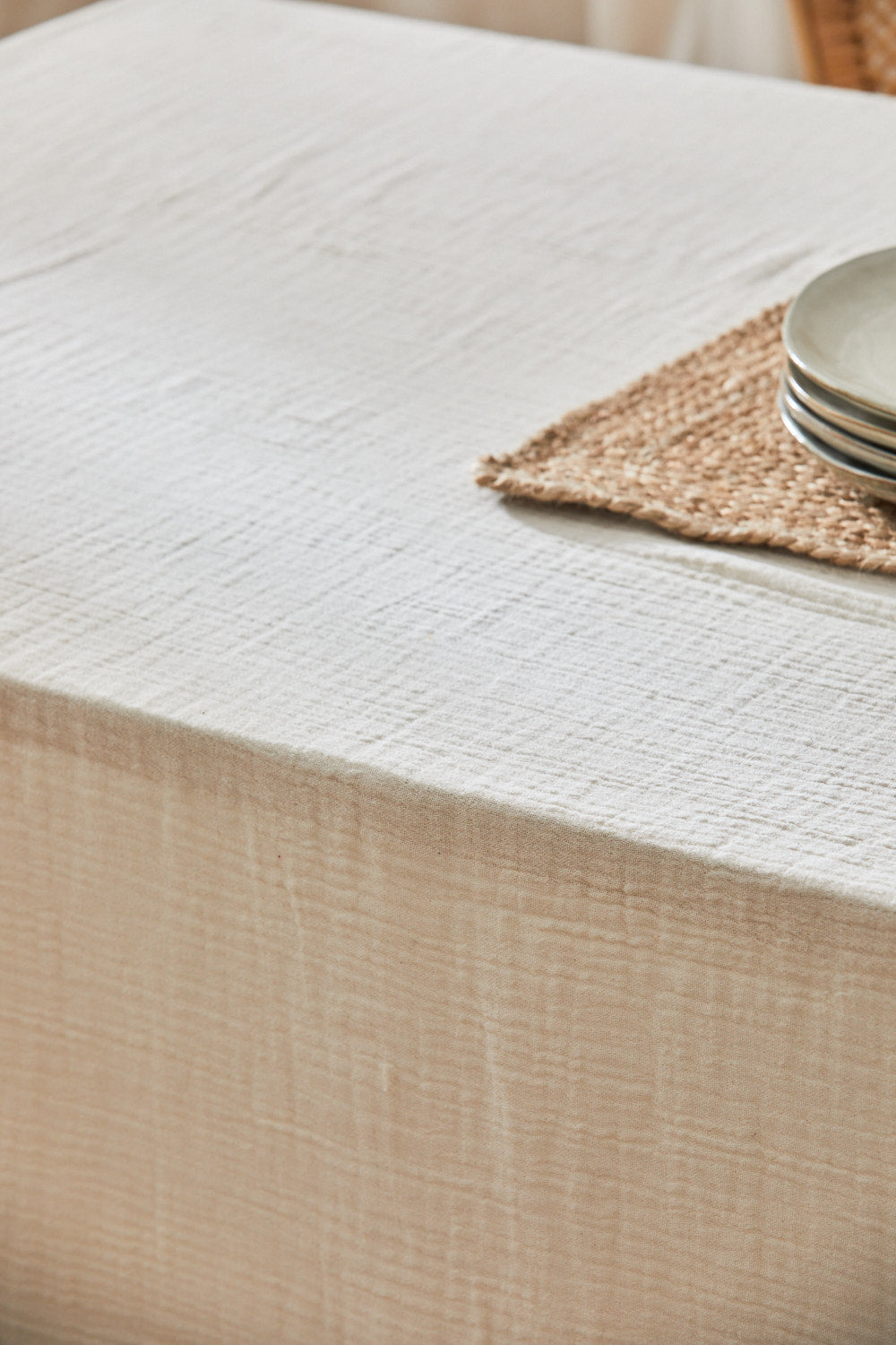 Mantel de algodón crudo Layer-Calma House