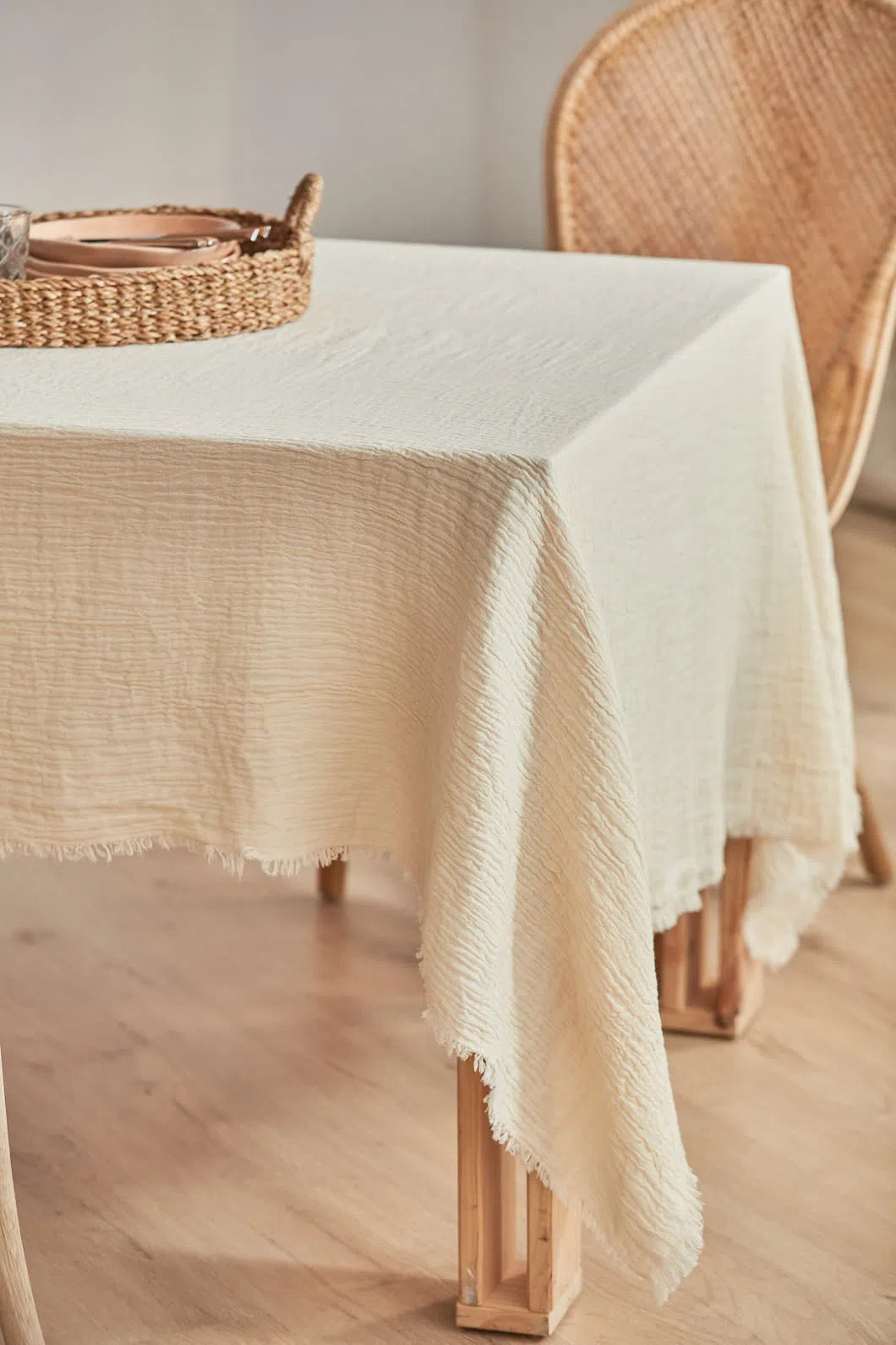 Mantel de algodón crudo Layer-Calma House