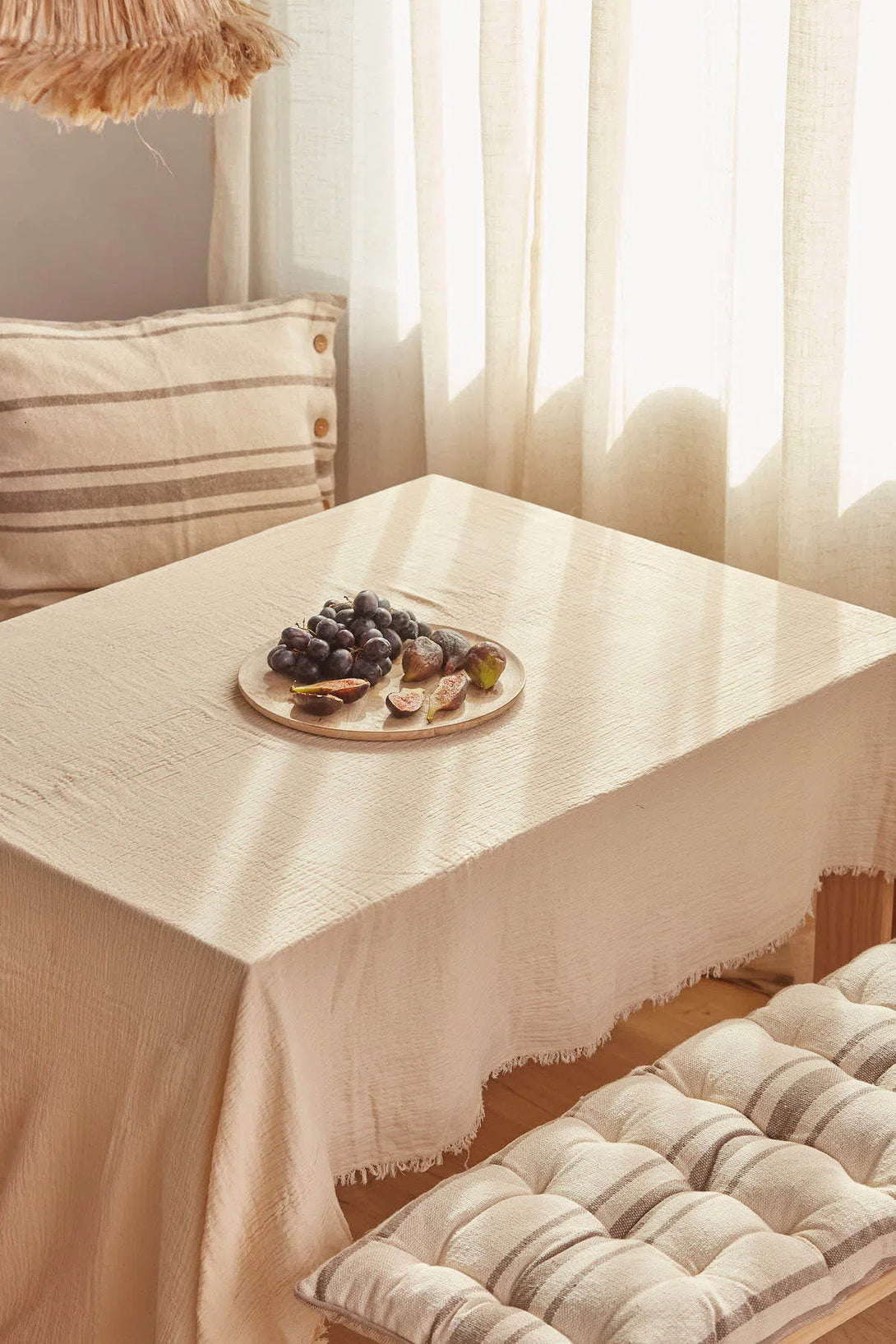 Mantel de algodón crudo Layer-Calma House