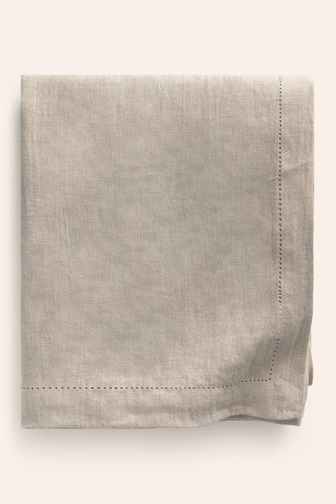 Mantel de puro lino con vainica beige Lino-Calma House