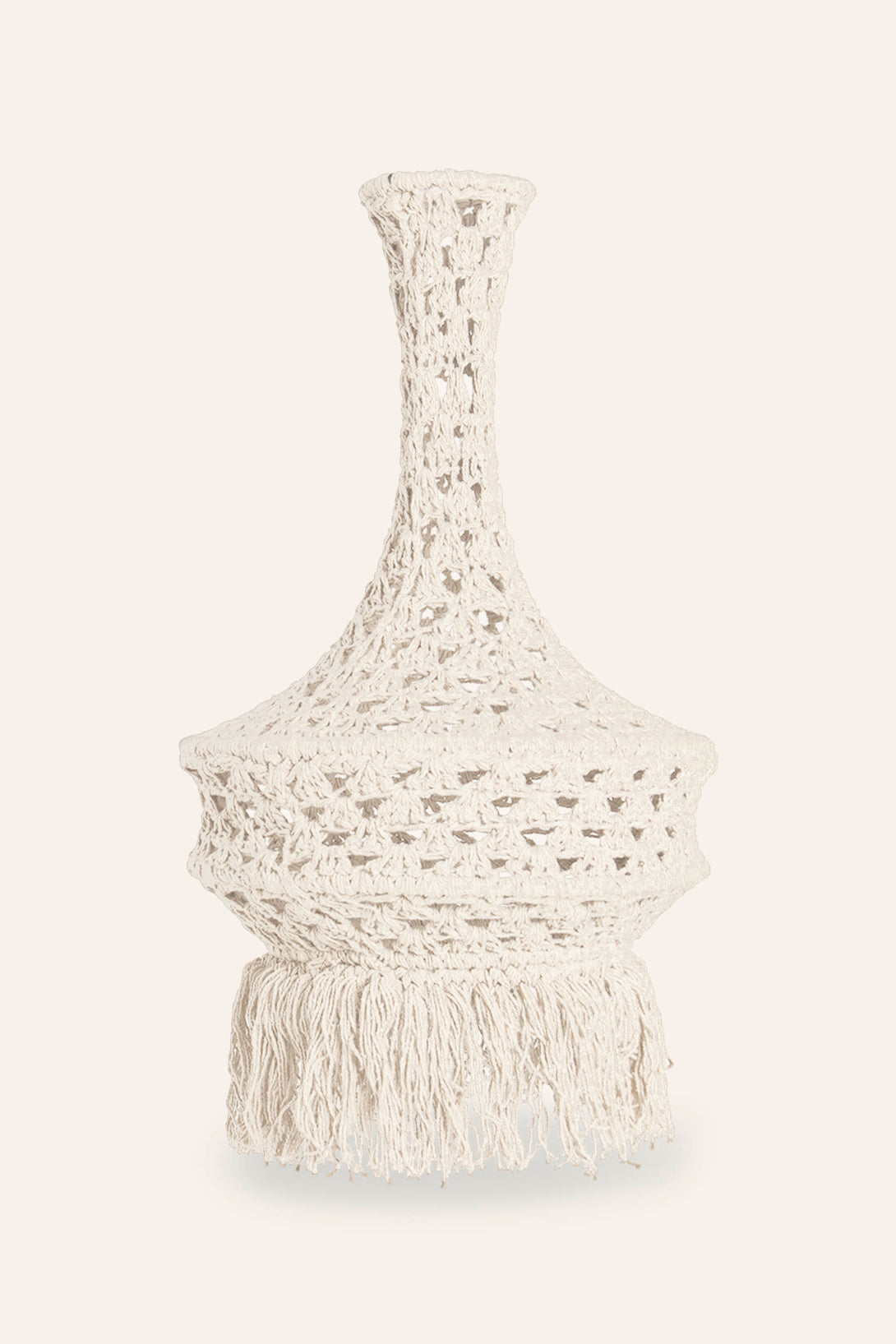 Pantalla pequeña para lámpara de techo de crochet cruda Pleko-Calma House