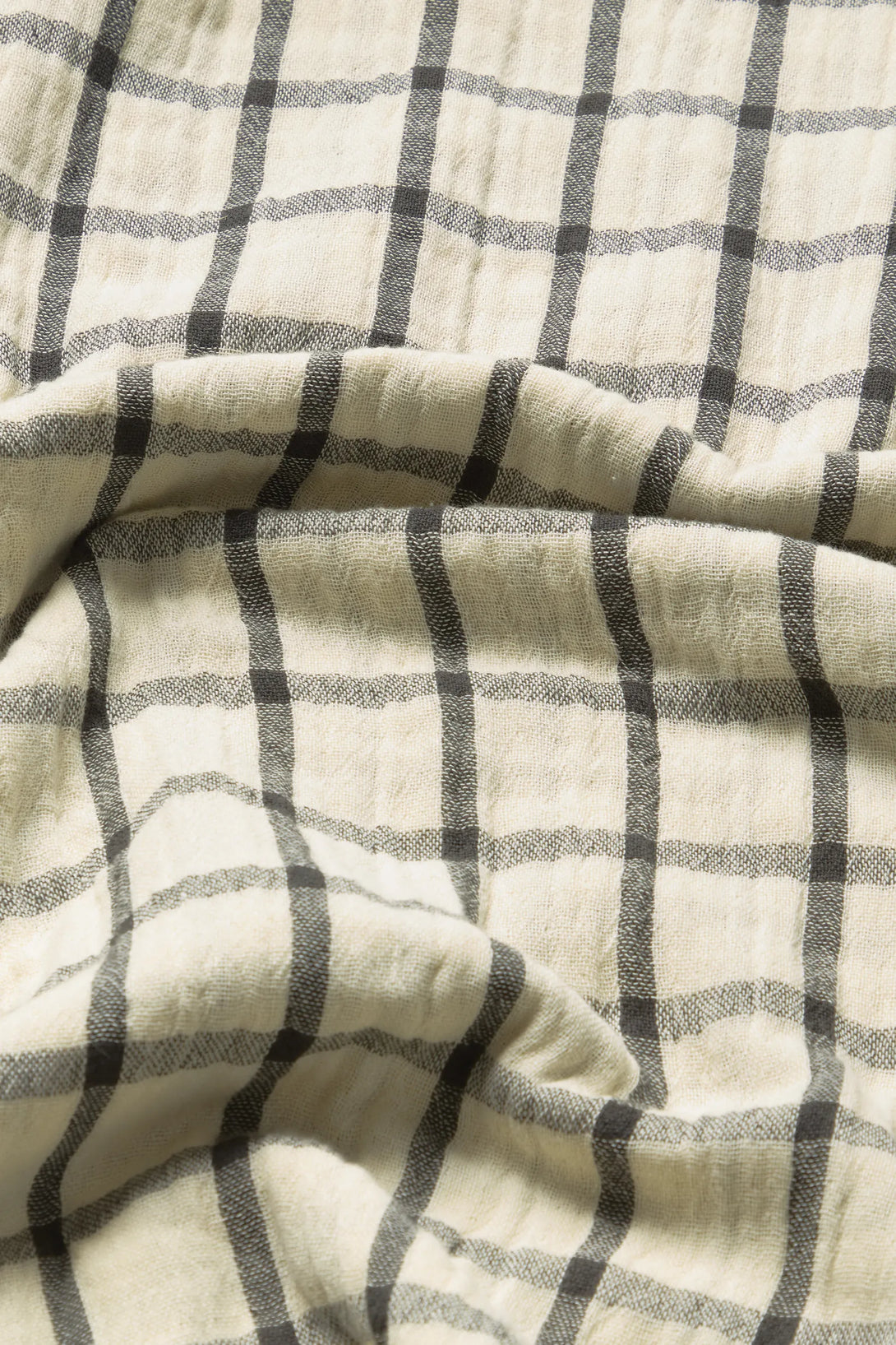 Plaid de muselina a cuadros crudo Piazze-Calma House