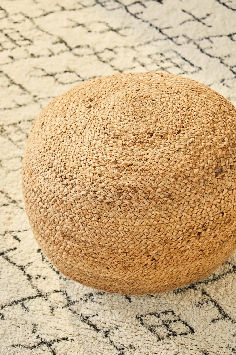 Puf redondo de yute Ural-Calma House