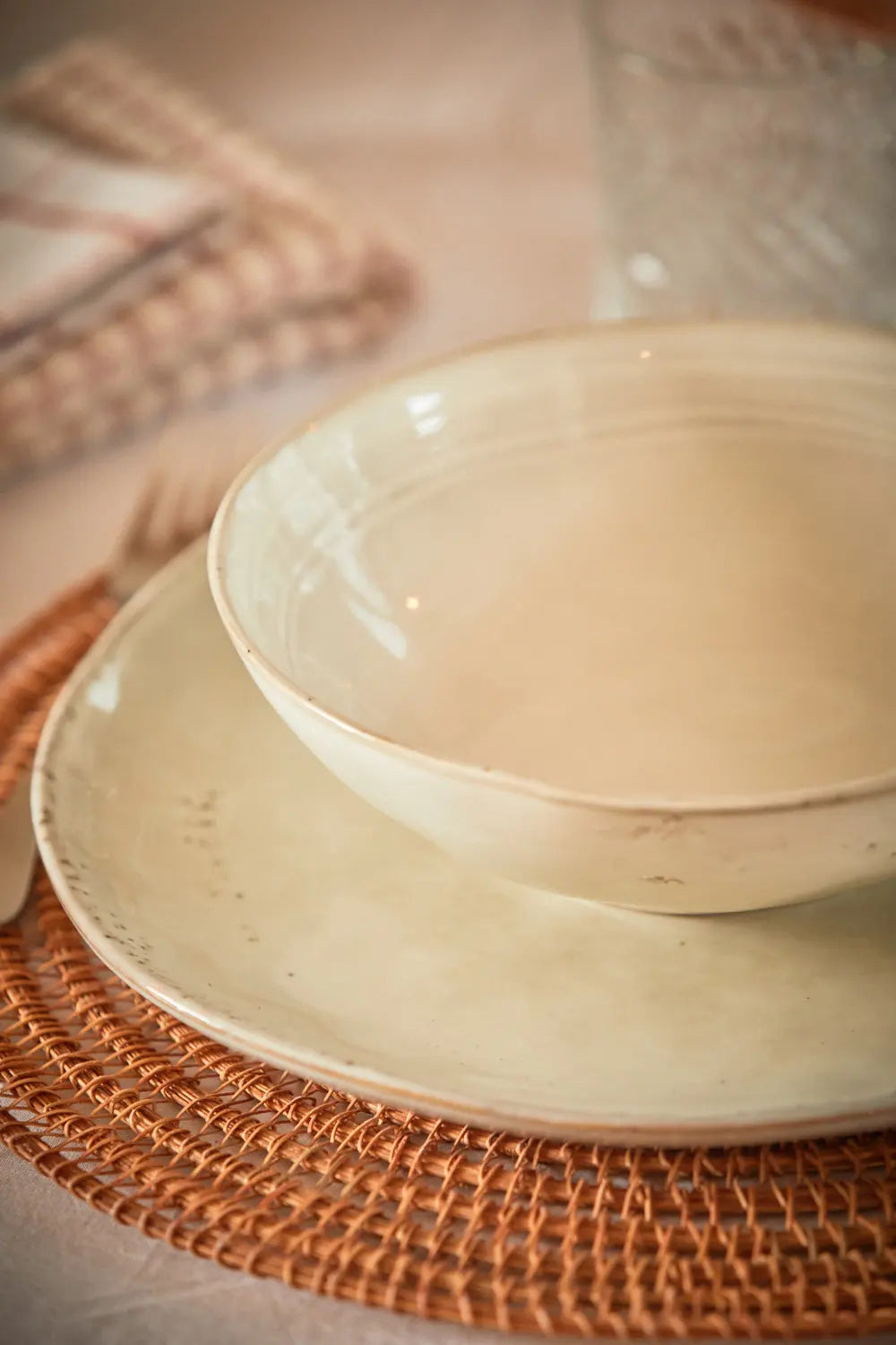 Salvamanteles redondo de fibra natural Togo-Calma House