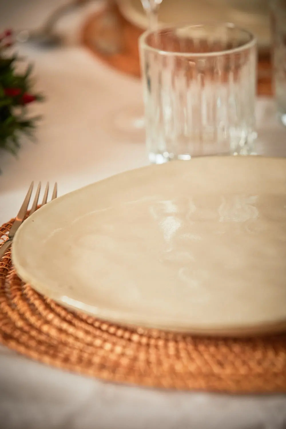 Salvamanteles redondo de fibra natural Togo-Calma House