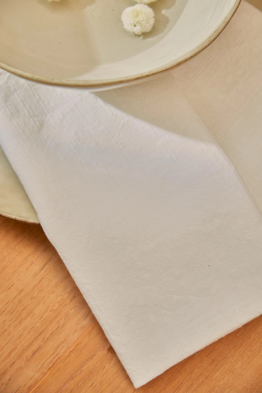 Set de 2 servilletas de algodón blanco Gavema-Calma House