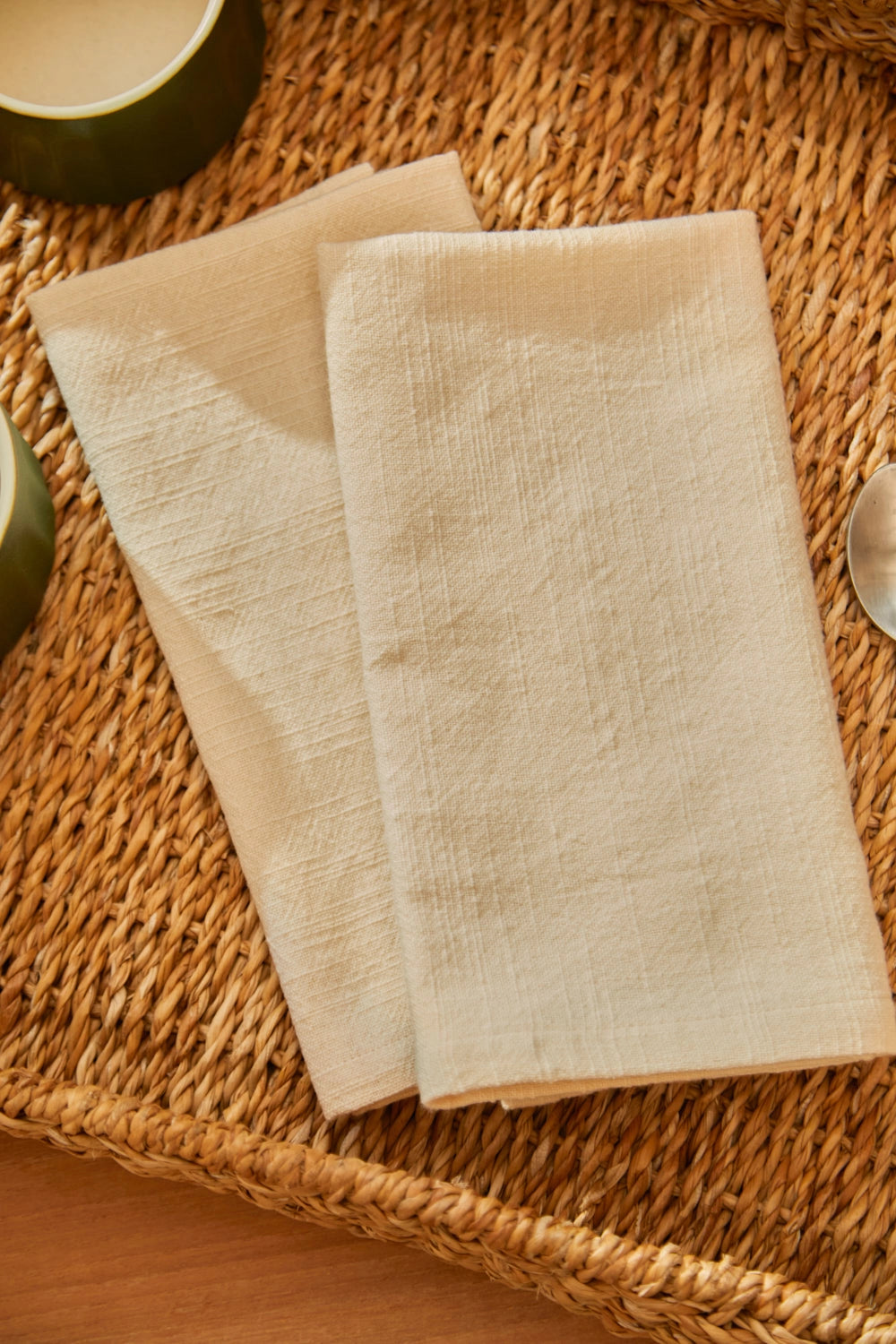 Set de 2 servilletas de algodón crudo Gavema-Calma House