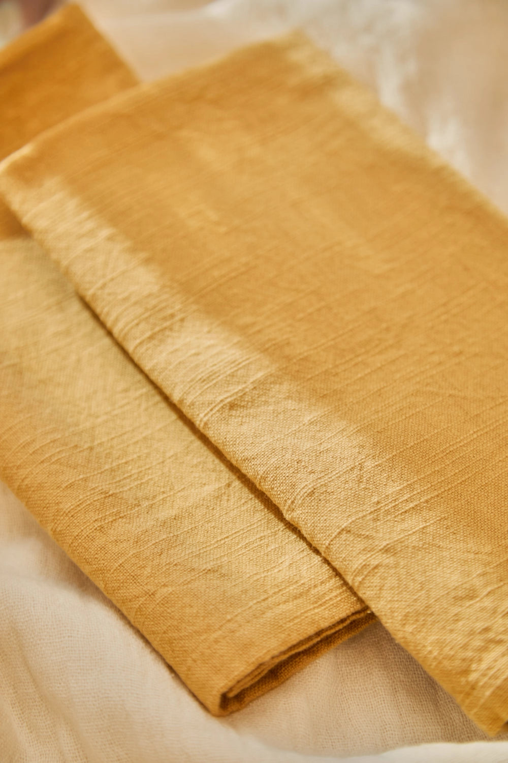 Set de 2 servilletas de algodón mostaza Gavema-Calma House