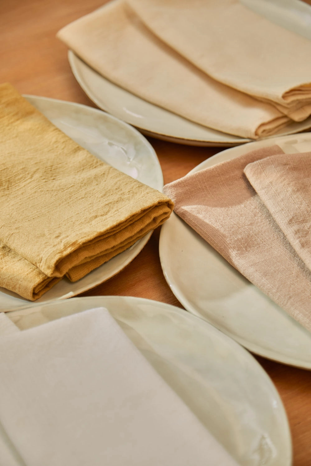 Set de 2 servilletas de algodón mostaza Gavema-Calma House