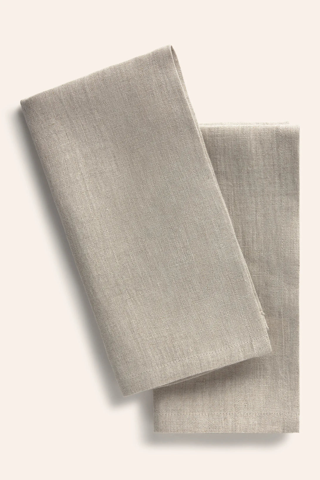 Set de 2 servilletas de puro lino beige Lino-Calma House