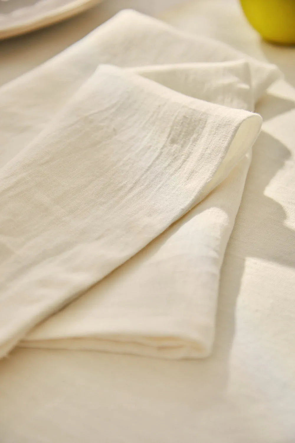 Set de 2 servilletas de puro lino crudo Lino-Calma House