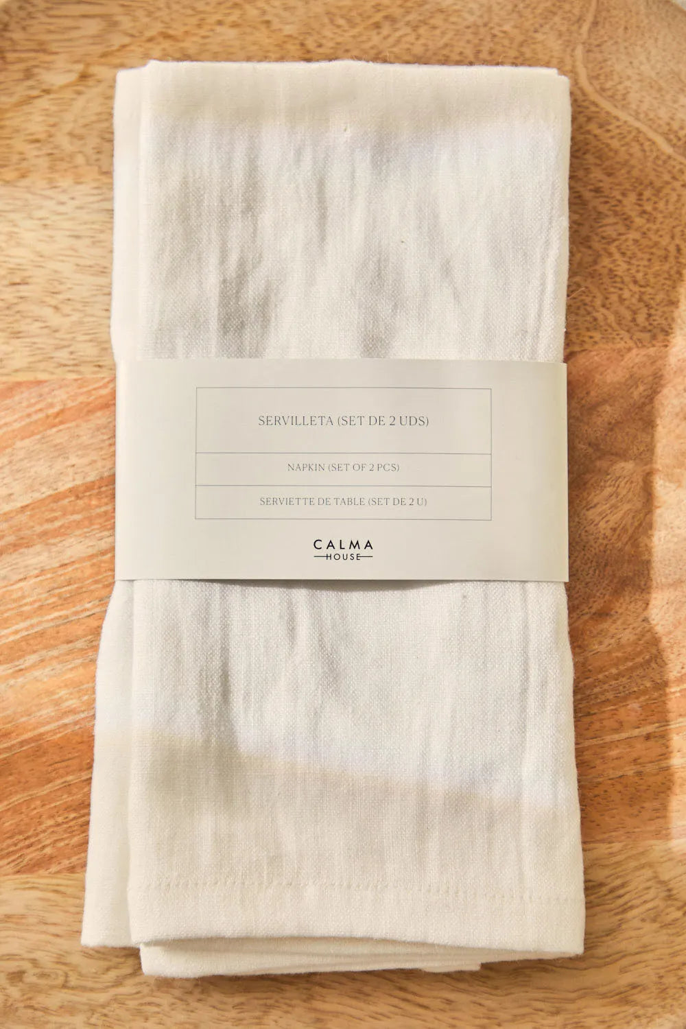 Set de 2 servilletas de puro lino crudo Lino-Calma House