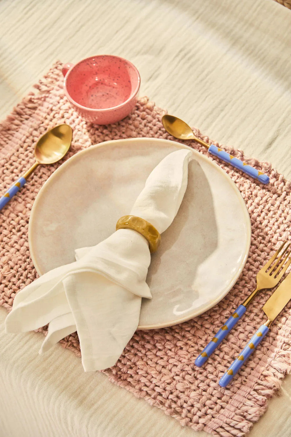 Set de 2 servilletas de puro lino crudo Lino-Calma House