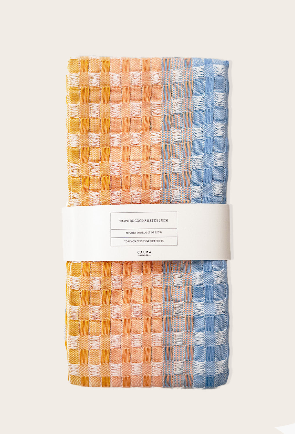 Set de 2 trapos de cocina de algodón multicolor Ibiza-Calma House
