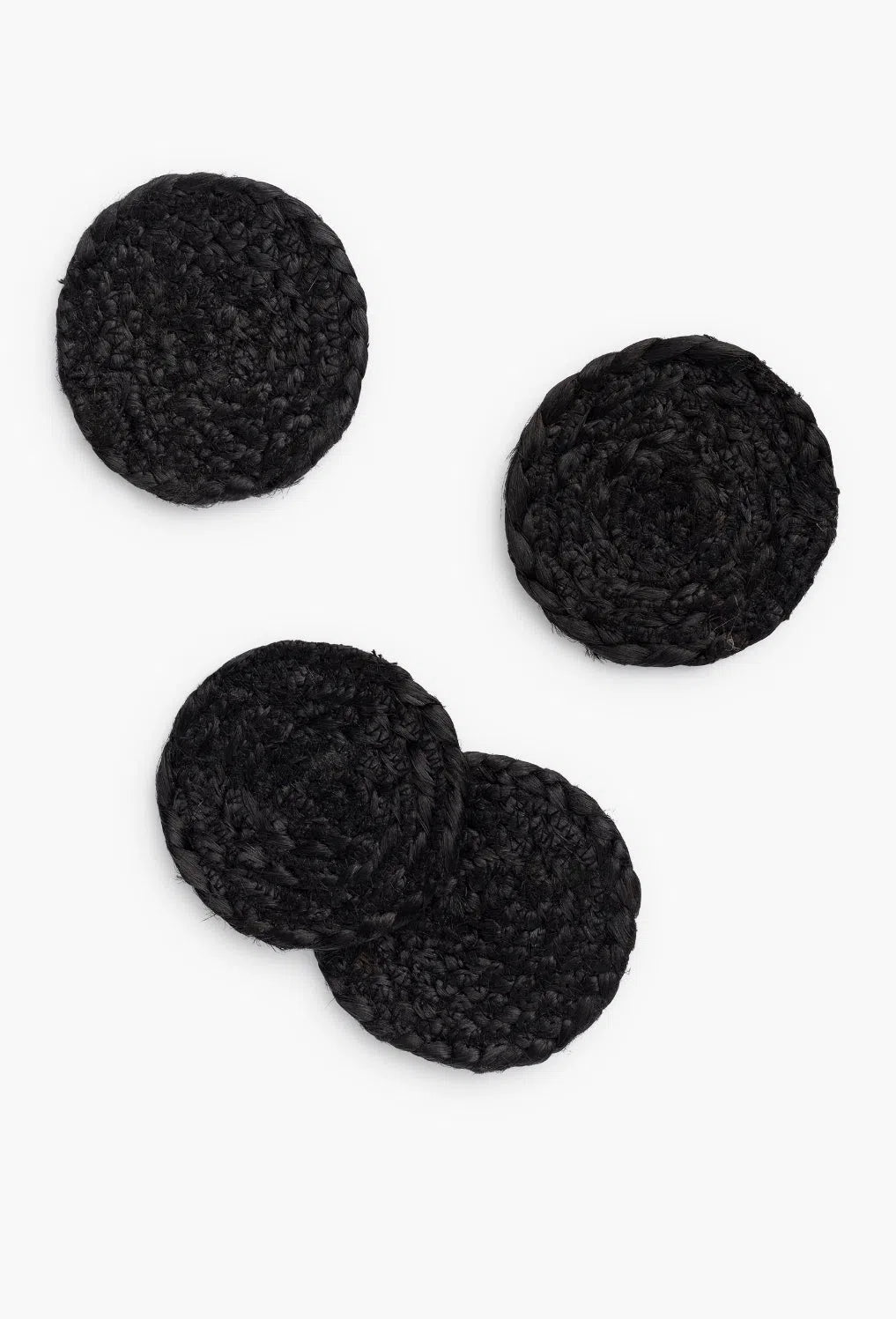 Set de 4 posavasos de yute negro Ural-Calma House
