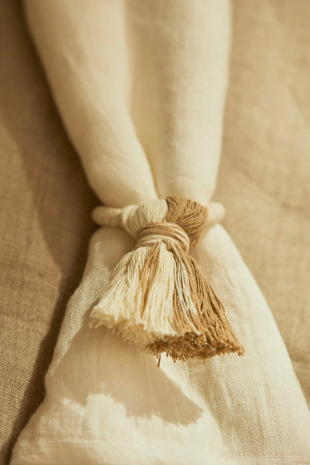 Set de 4 servilleteros de algodón piedra Sami-Calma House