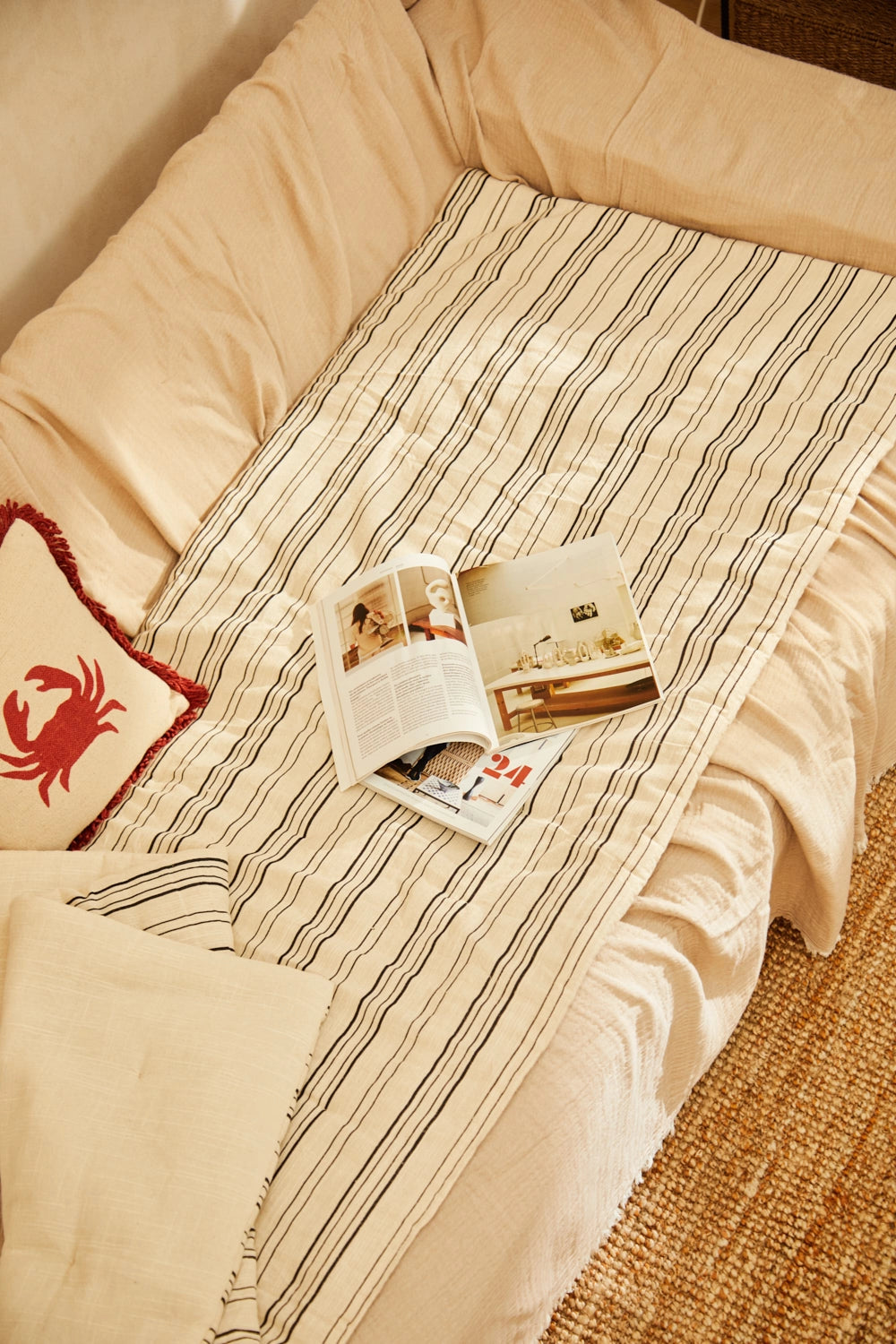 Topper de algodón a rayas Leucate-Calma House